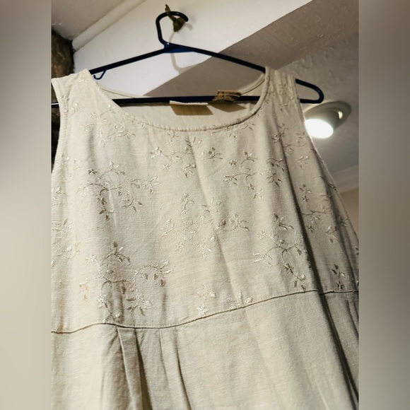 90s Kathie Lee Linen Sleeveless Dress. Size M. Excellent condition. - Picture 11 of 13